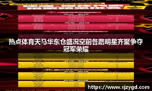 热点体育天马华东仓盛况空前各路明星齐聚争夺冠军荣耀